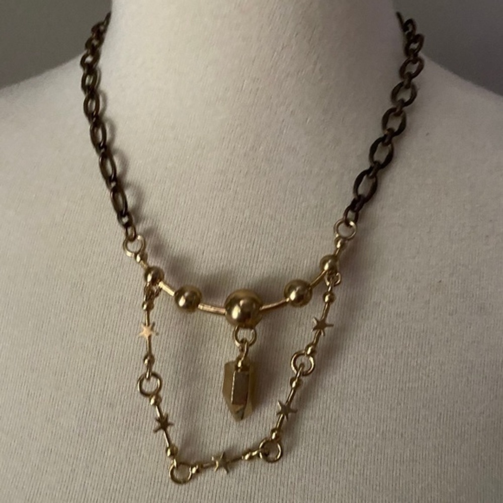 Free People Star Beaded Choker Necklace
